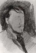 Portrait of Valentin Serov Mikhail Vrubel